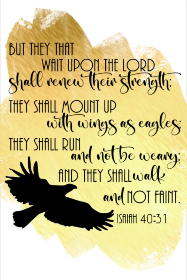 Isaiah 40:31 Gold Large Slate